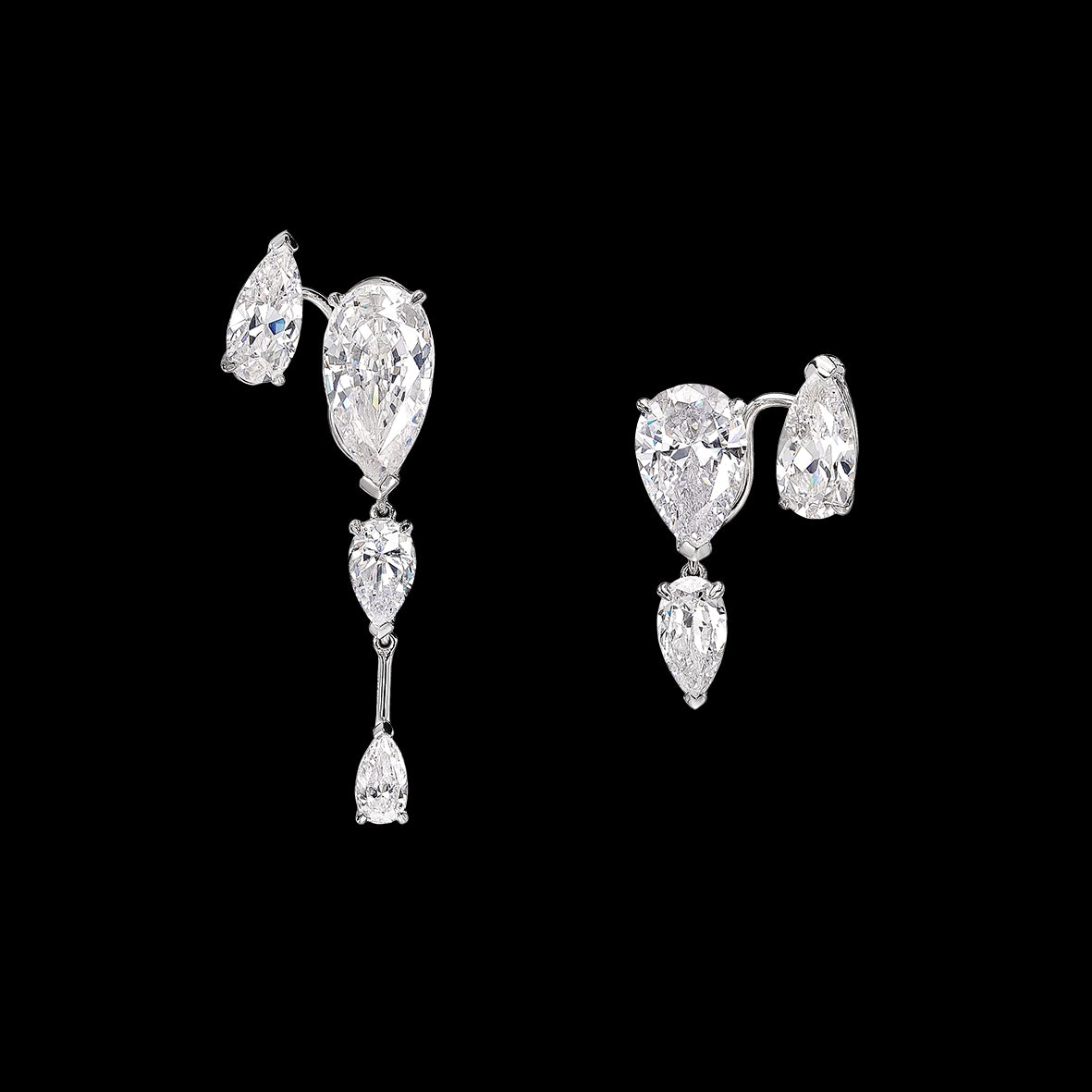 White Diamond Floating Ear Huggies